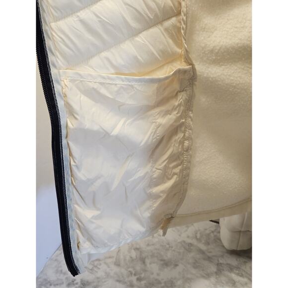ZYIA Active Courchevel Fleece Hybrid Jacket Size SMALL Cream Activewear Coat - Picture 10 of 16